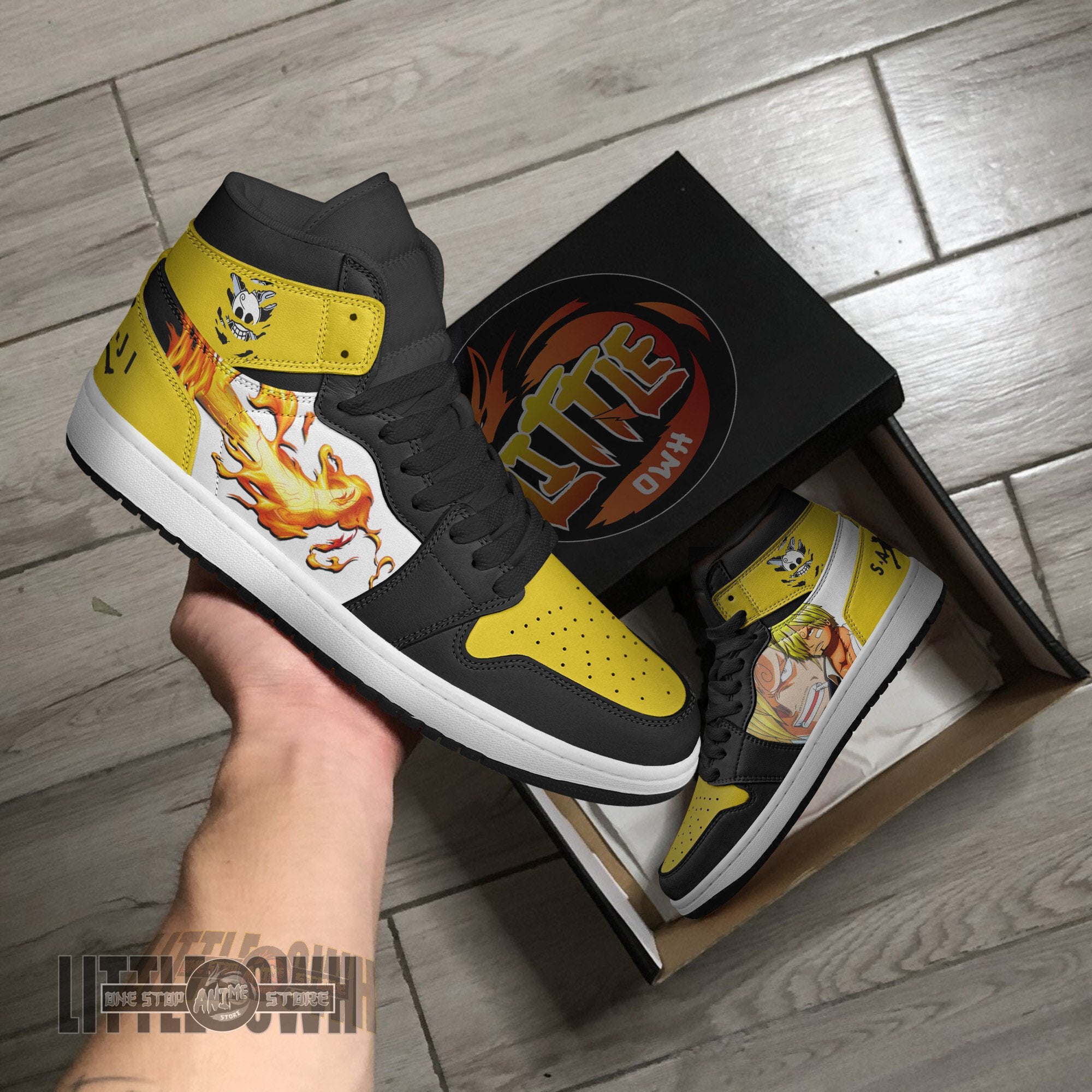 Ideafootwear Sanji AJ1 High Sneakers Shoes For Men And Women