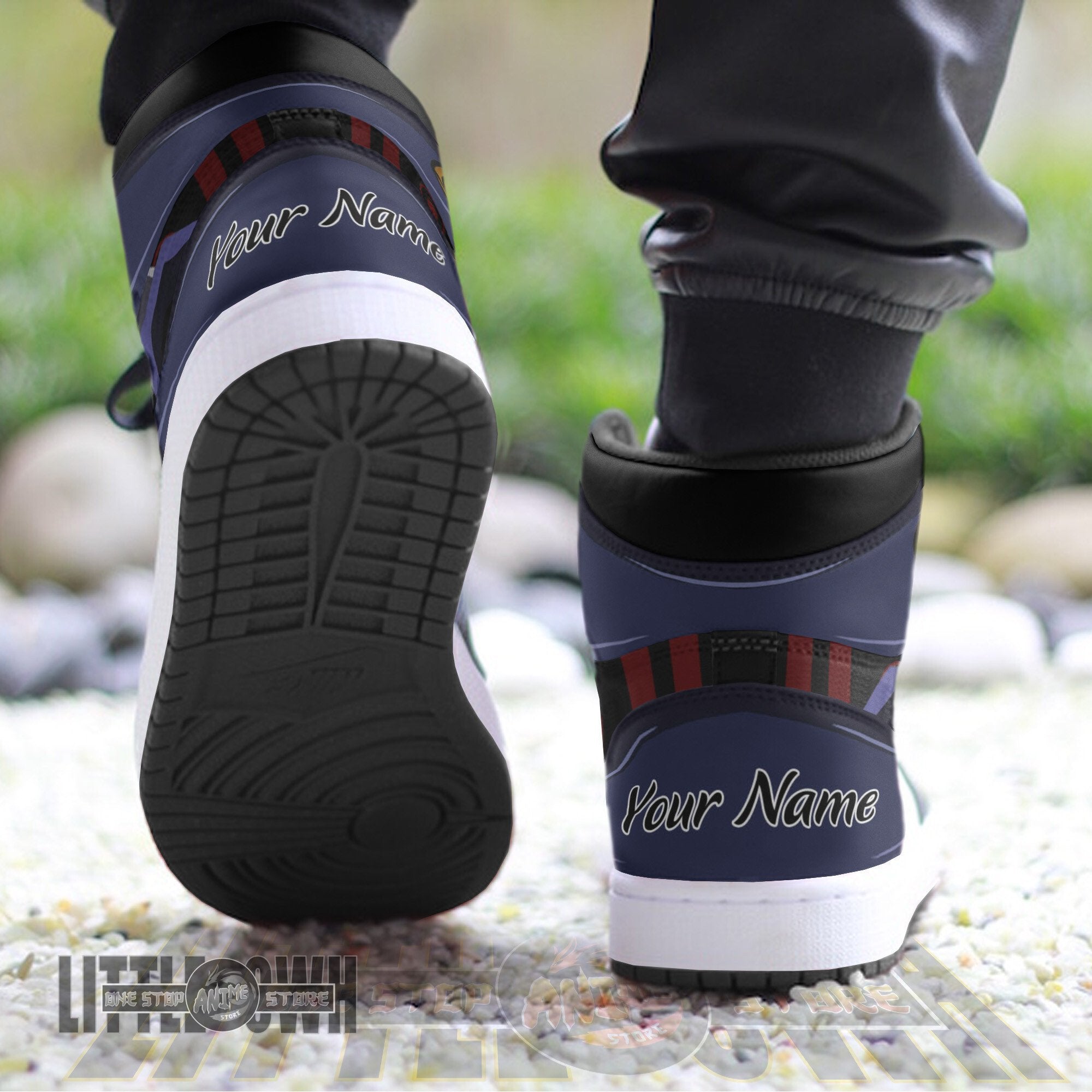 Ideafootwear Satoru Gojo AJ1 High Sneakers Shoes For Men And Women
