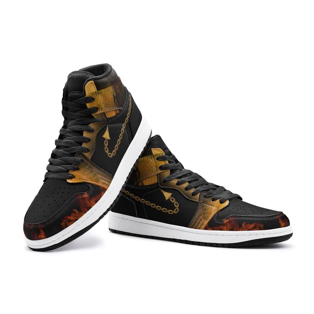 Ideafootwear Scorpion Mortal Kombat AJ1 High Sneakers Shoes For Men And Women