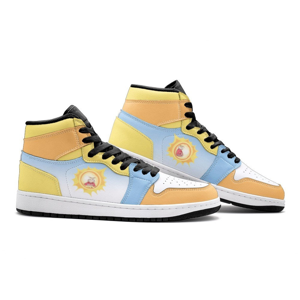 Ideafootwear Screaming Sun Rick And Morty AJ1 High Sneakers Shoes For Men And Women