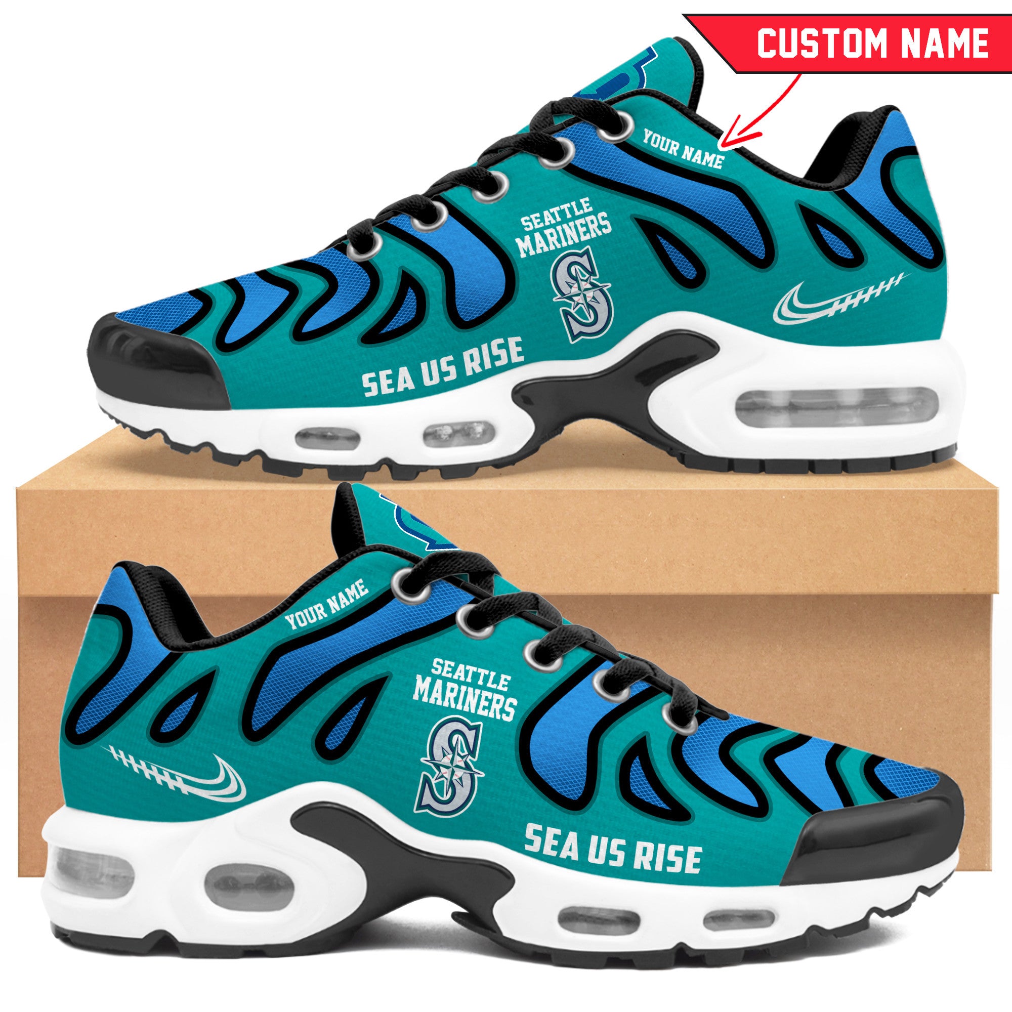 Ideafootwear Seattle Mariners TN Shoes Sneakers For Men And Women