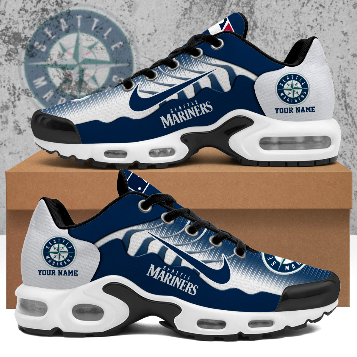Ideafootwear Seattle Mariners TN Shoes Sneakers For Men And Women