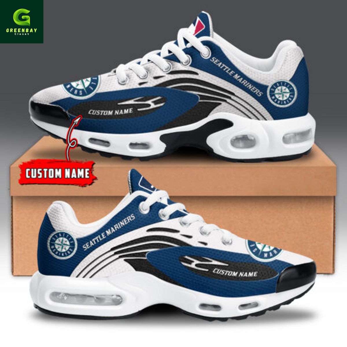 Ideafootwear Seattle Mariners TN Shoes Sneakers For Men And Women