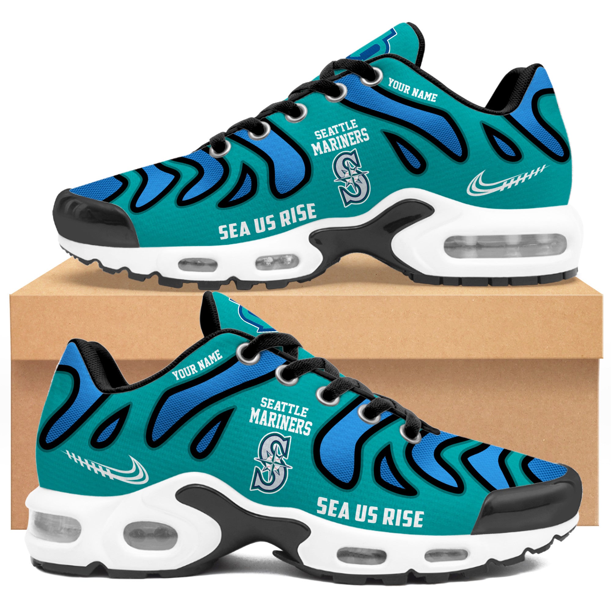 Ideafootwear Seattle Mariners TN Shoes Sneakers For Men And Women