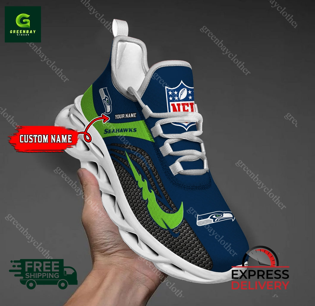 Ideafootwear Seattle Seahawks Max Soul Shoes Sneakers For Men And Women