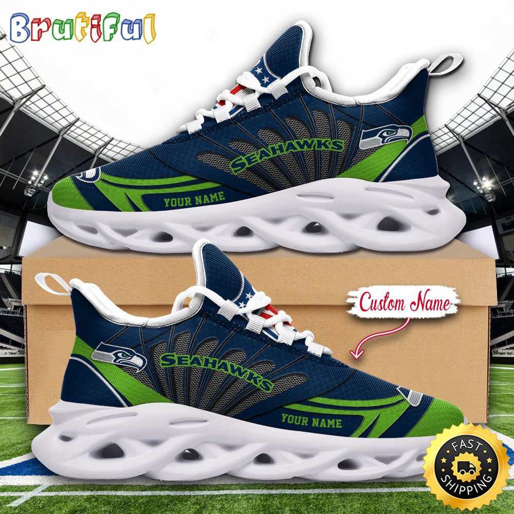 Ideafootwear Seattle Seahawks Max Soul Shoes Sneakers For Men And Women