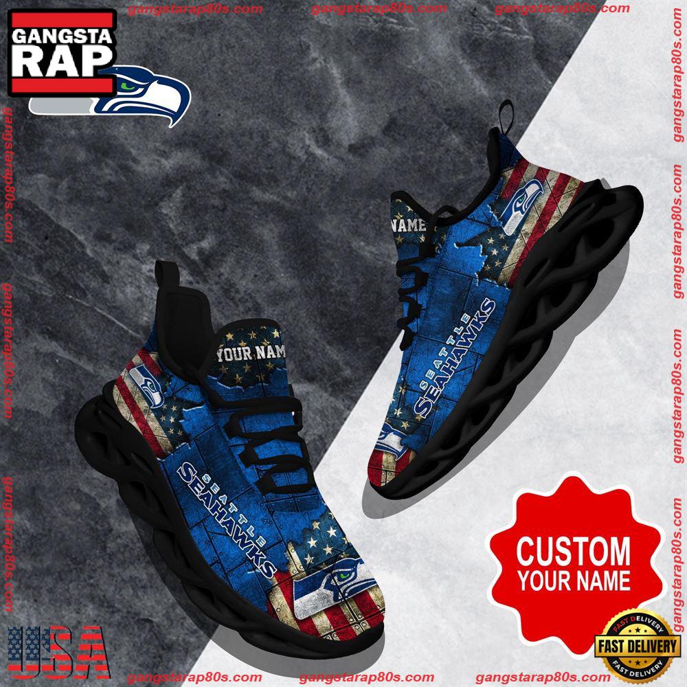 Ideafootwear Seattle Seahawks Max Soul Shoes Sneakers For Men And Women
