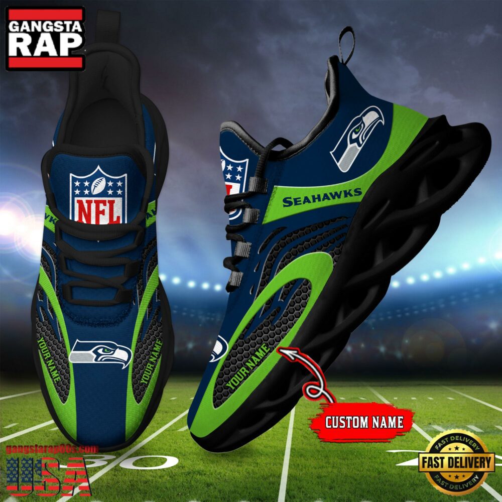 Ideafootwear Seattle Seahawks Max Soul Shoes Sneakers For Men And Women