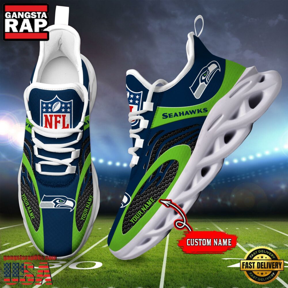 Ideafootwear Seattle Seahawks Max Soul Shoes Sneakers For Men And Women