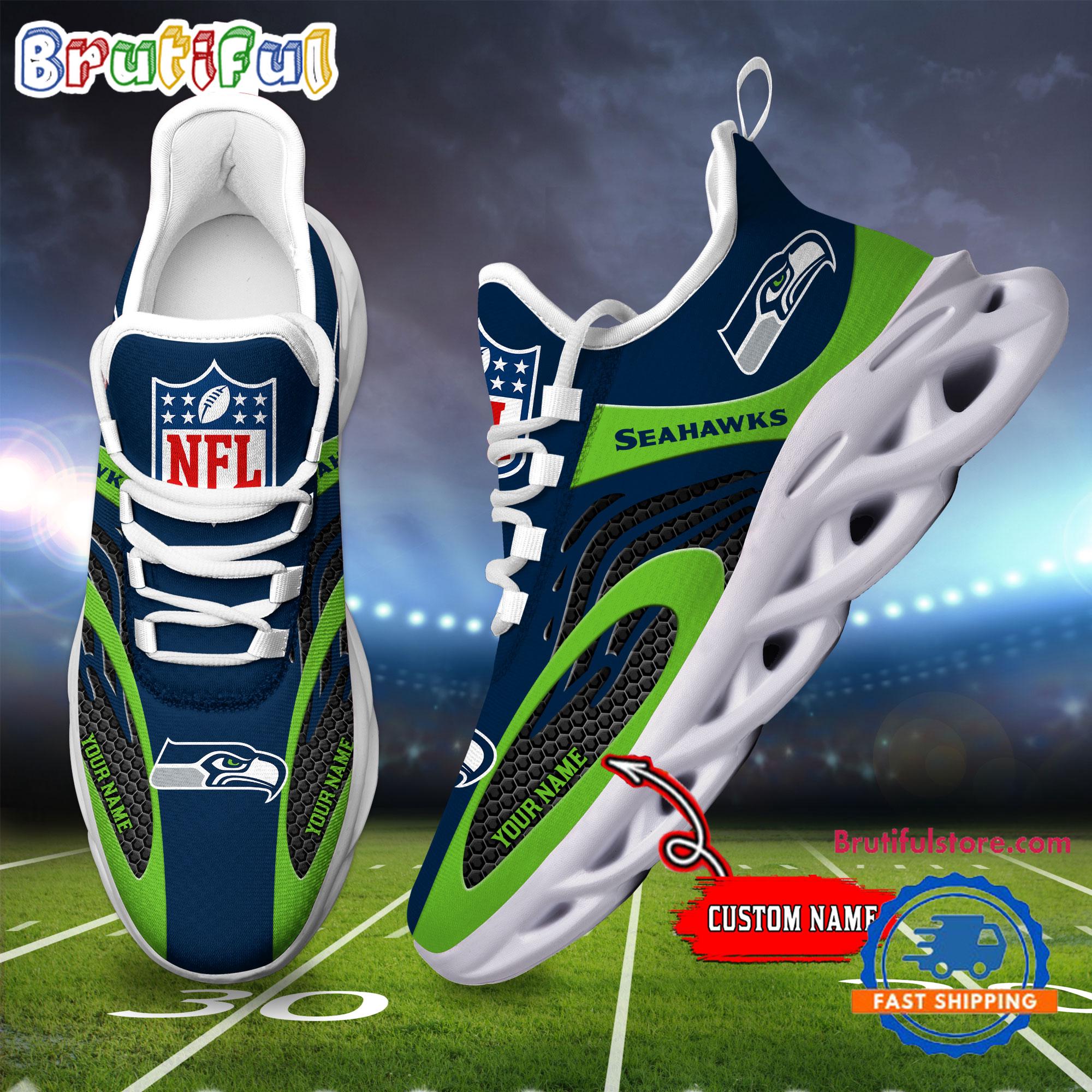 Ideafootwear Seattle Seahawks Max Soul Shoes Sneakers For Men And Women