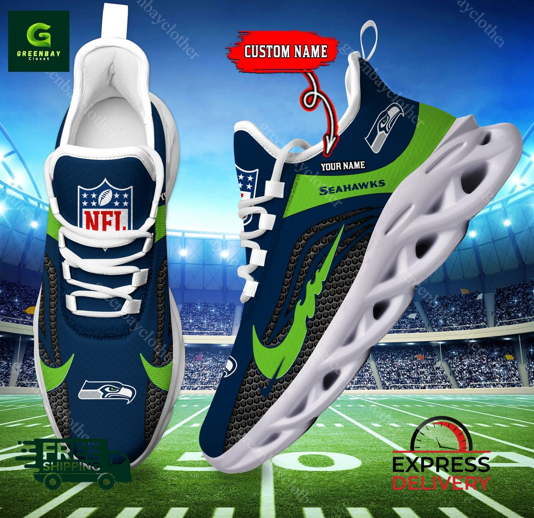 Ideafootwear Seattle Seahawks Max Soul Shoes Sneakers For Men And Women