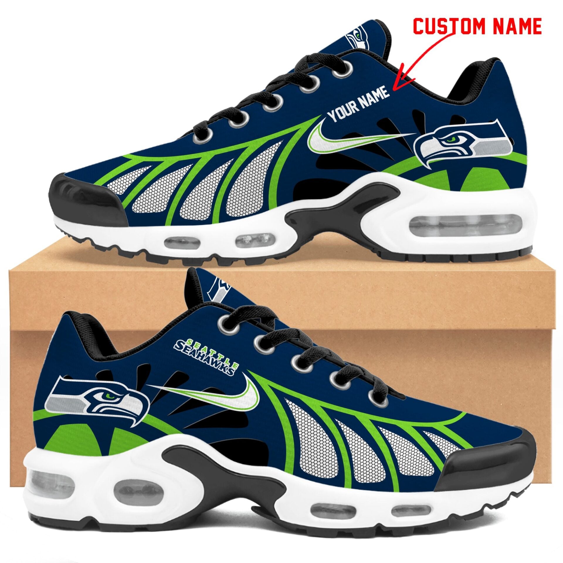 Ideafootwear Seattle Seahawks TN Shoes Sneakers For Men And Women