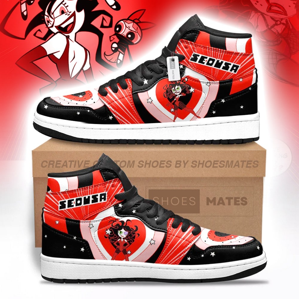 Ideafootwear Sedusa The Powerpuff Girls AJ1 High Sneakers Shoes For Men And Women
