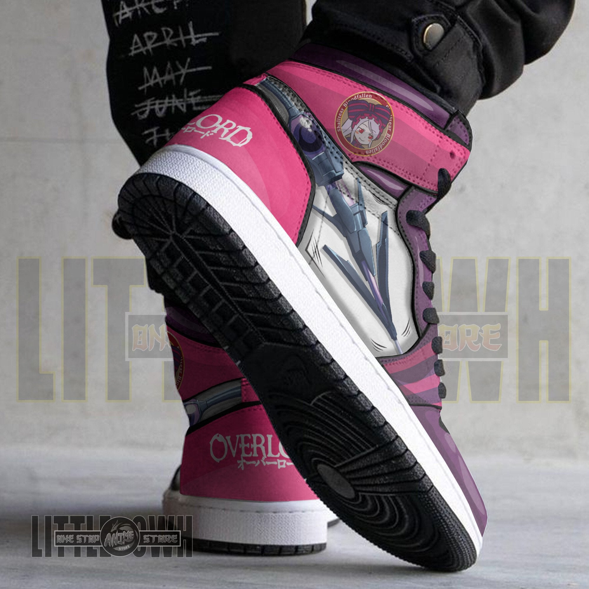 Ideafootwear Shalltear Bloodfallen AJ1 High Sneakers Shoes For Men And Women