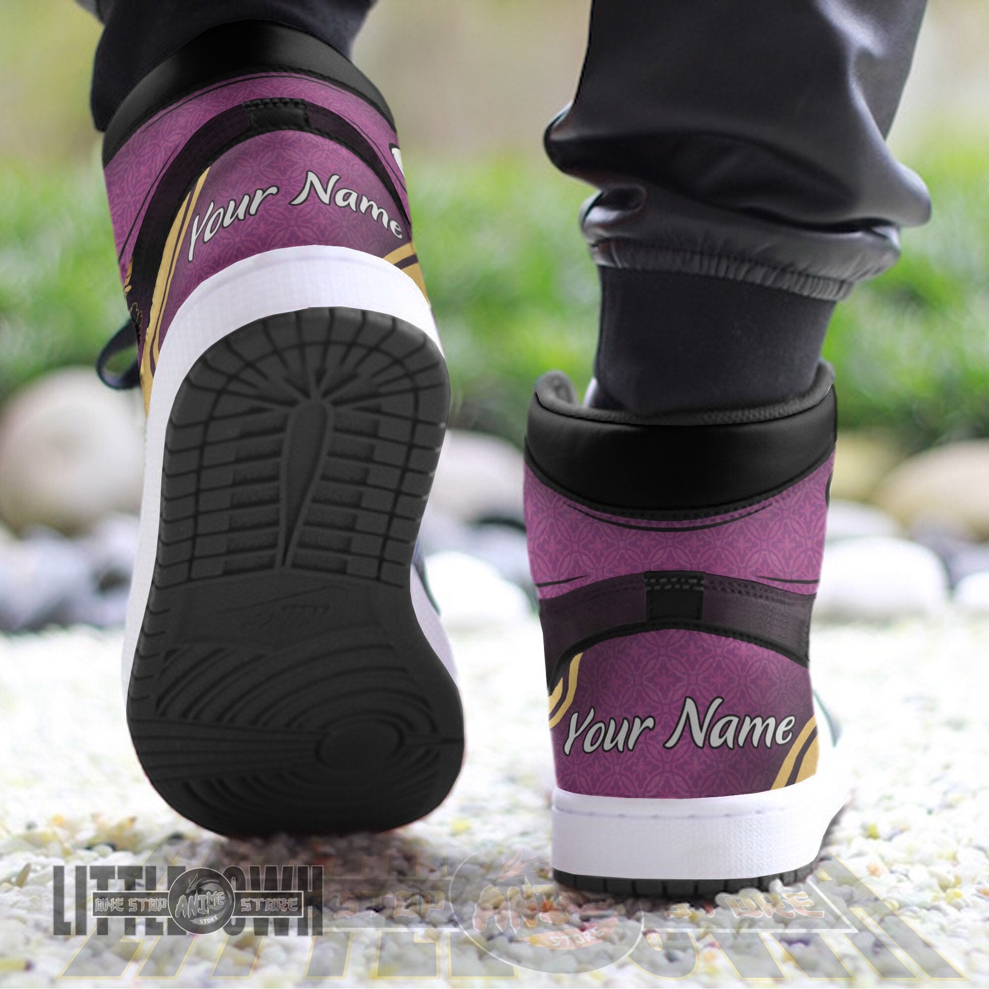 Ideafootwear Shinobu Kochou AJ1 High Sneakers Shoes For Men And Women