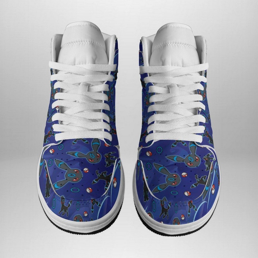 Ideafootwear Shiny Umbreon Pattern Pokemon  AJ1 High Sneakers Shoes For Men And Women