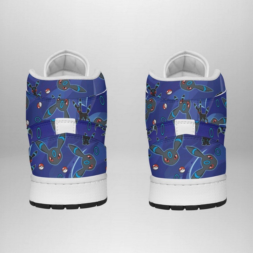 Ideafootwear Shiny Umbreon Pattern Pokemon  AJ1 High Sneakers Shoes For Men And Women