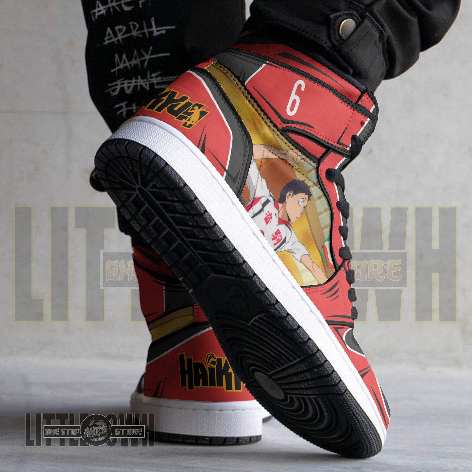 Ideafootwear Shohei Fukunaga Nekoma AJ1 High Sneakers Shoes For Men And Women