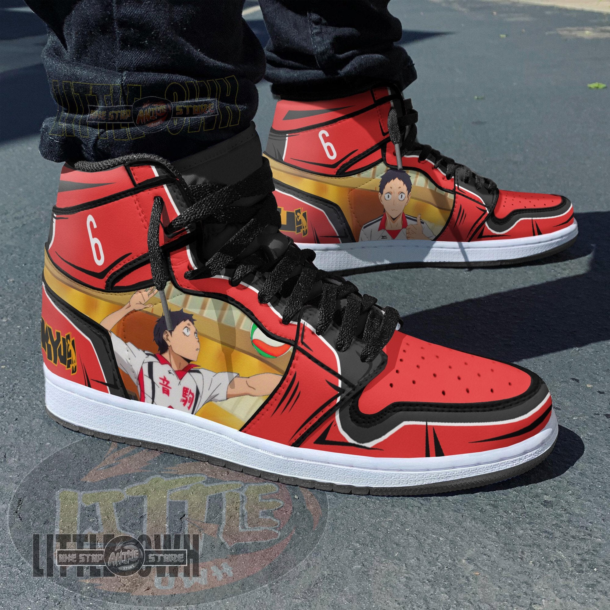 Ideafootwear Shohei Fukunaga Nekoma AJ1 High Sneakers Shoes For Men And Women