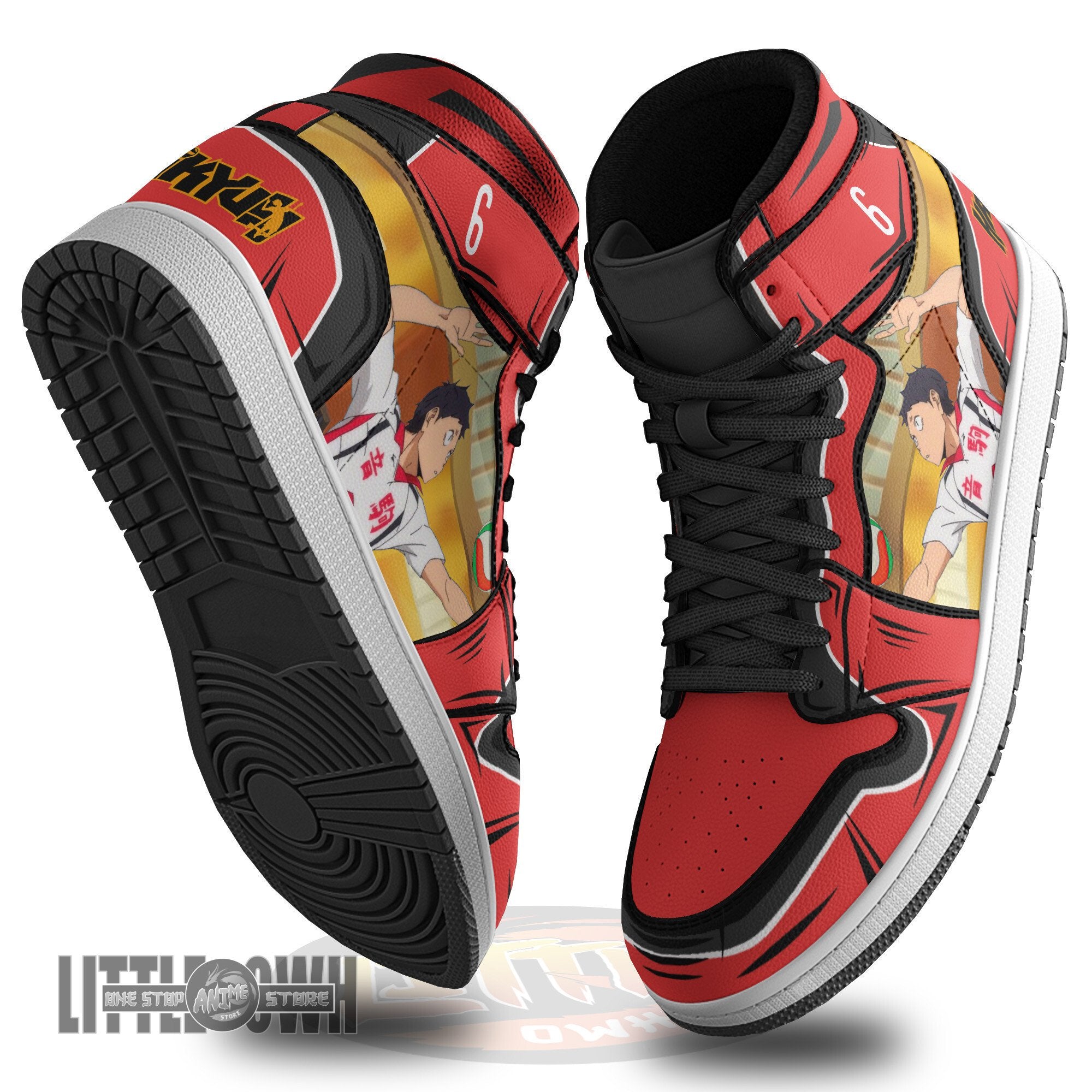 Ideafootwear Shohei Fukunaga Nekoma AJ1 High Sneakers Shoes For Men And Women