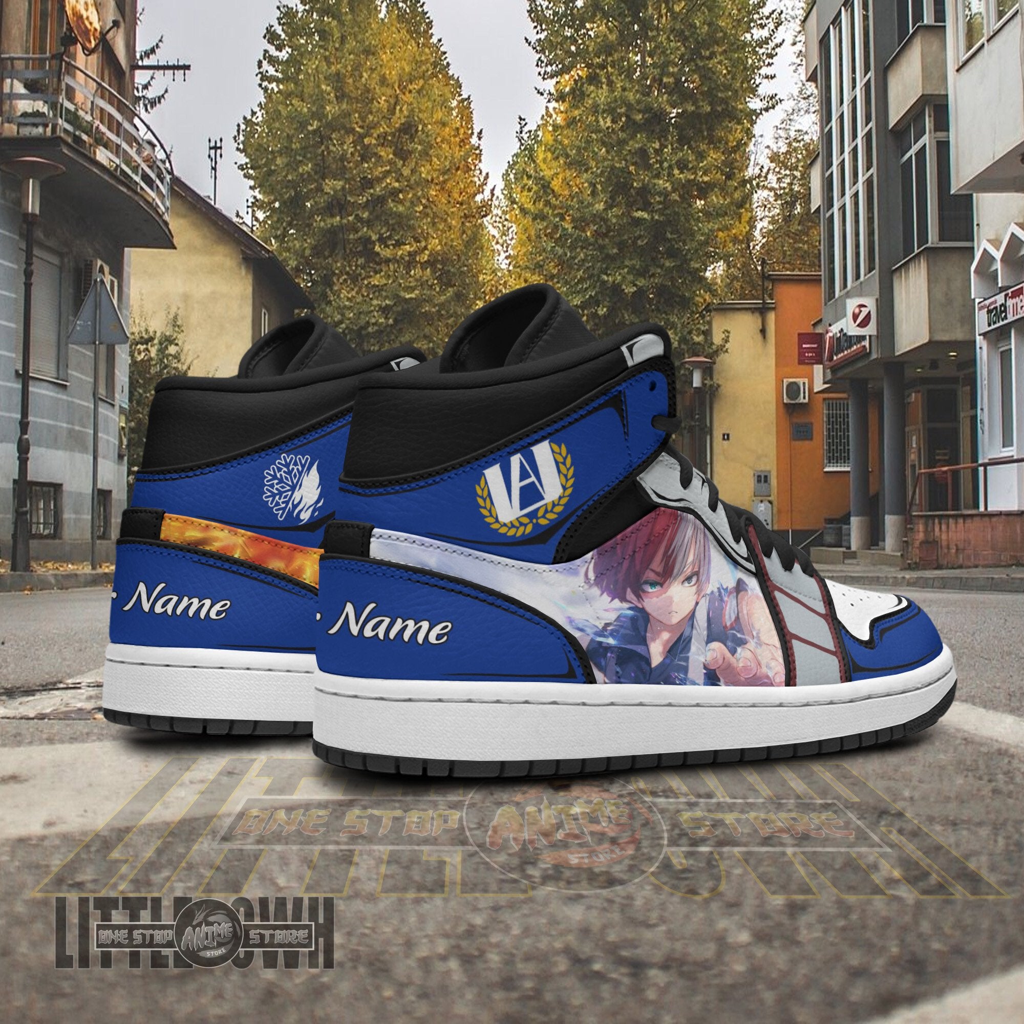 Ideafootwear Shoto Todoroki AJ1 High Sneakers Shoes For Men And Women