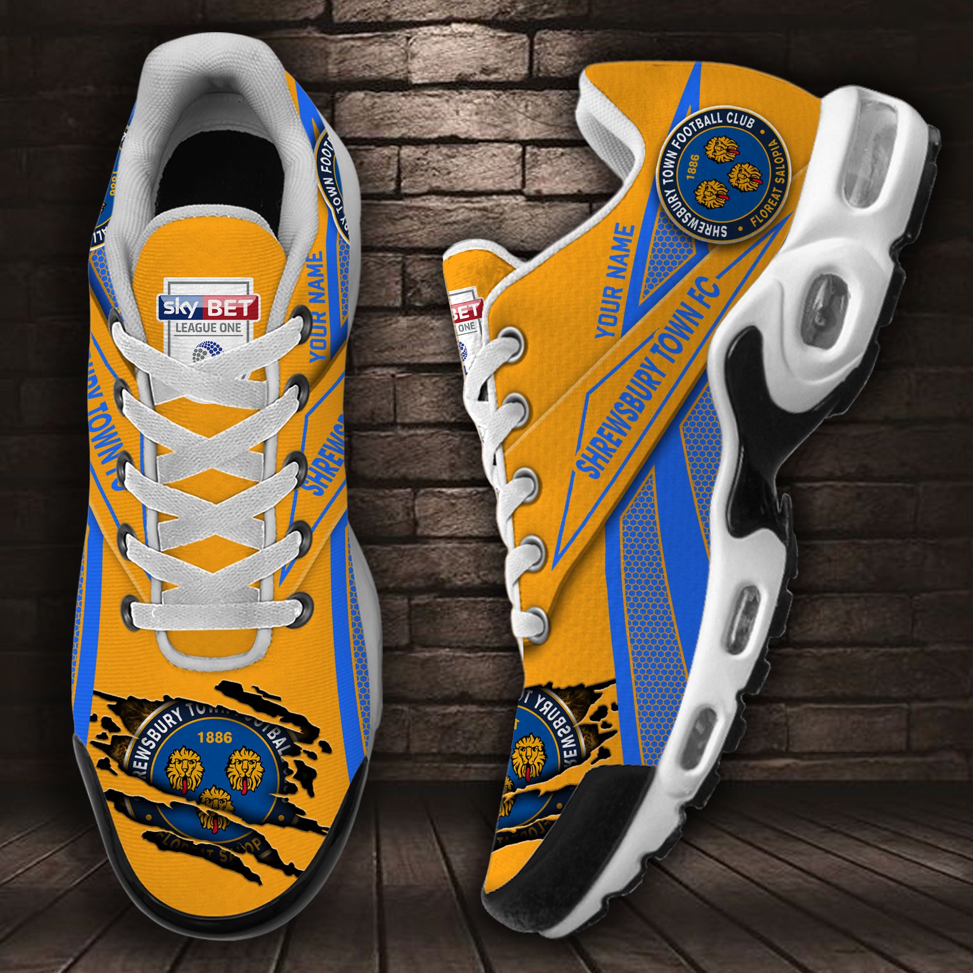 Ideafootwear Shrewsbury Town TN Shoes Sneakers For Men And Women