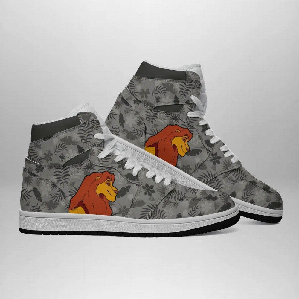 Ideafootwear Simba Disney AJ1 High Sneakers Shoes For Men And Women