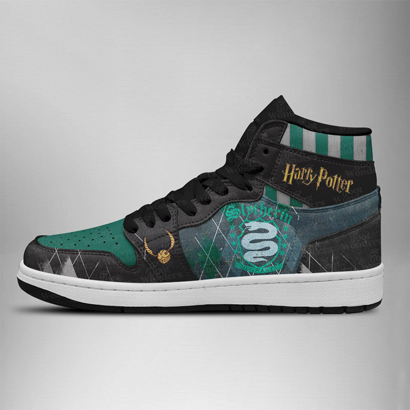 Ideafootwear Slytherin AJ1 High Sneakers Shoes For Men And Women
