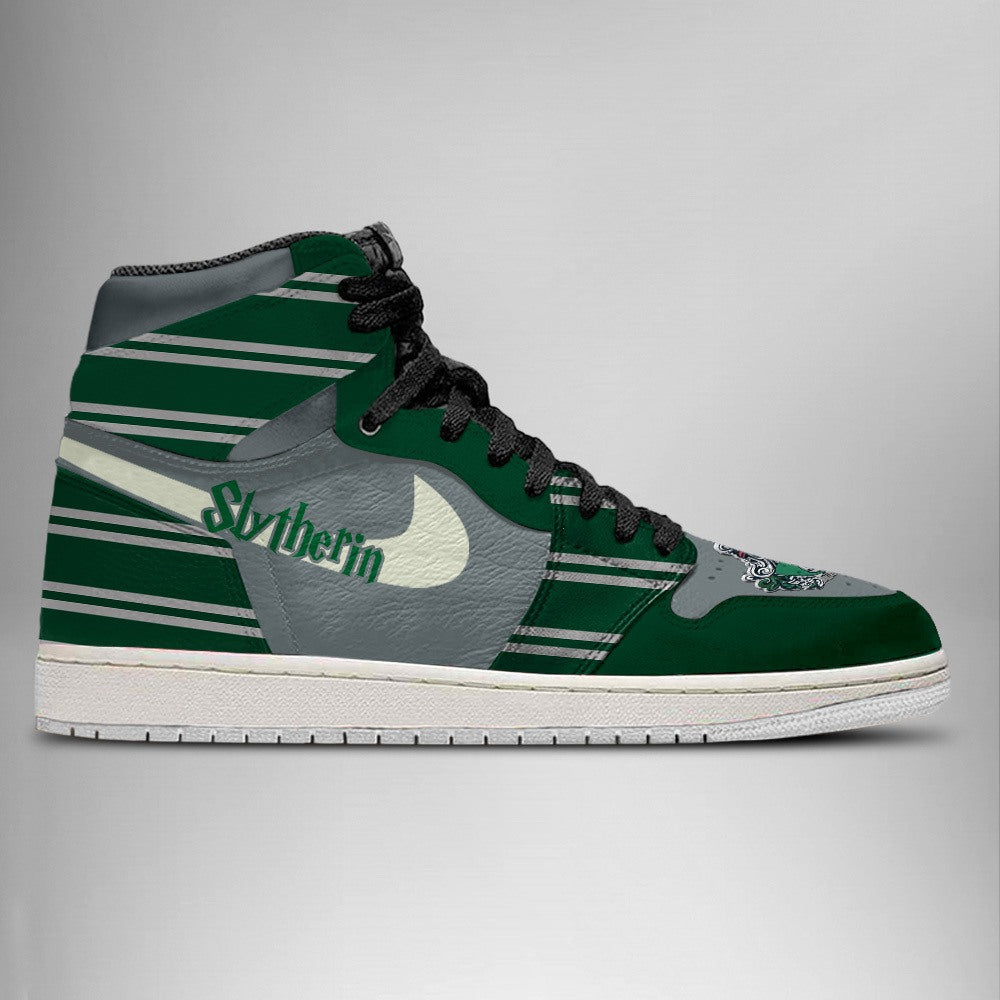 Ideafootwear Slytherin Harry Potter V2 AJ1 High Sneakers Shoes For Men And Women