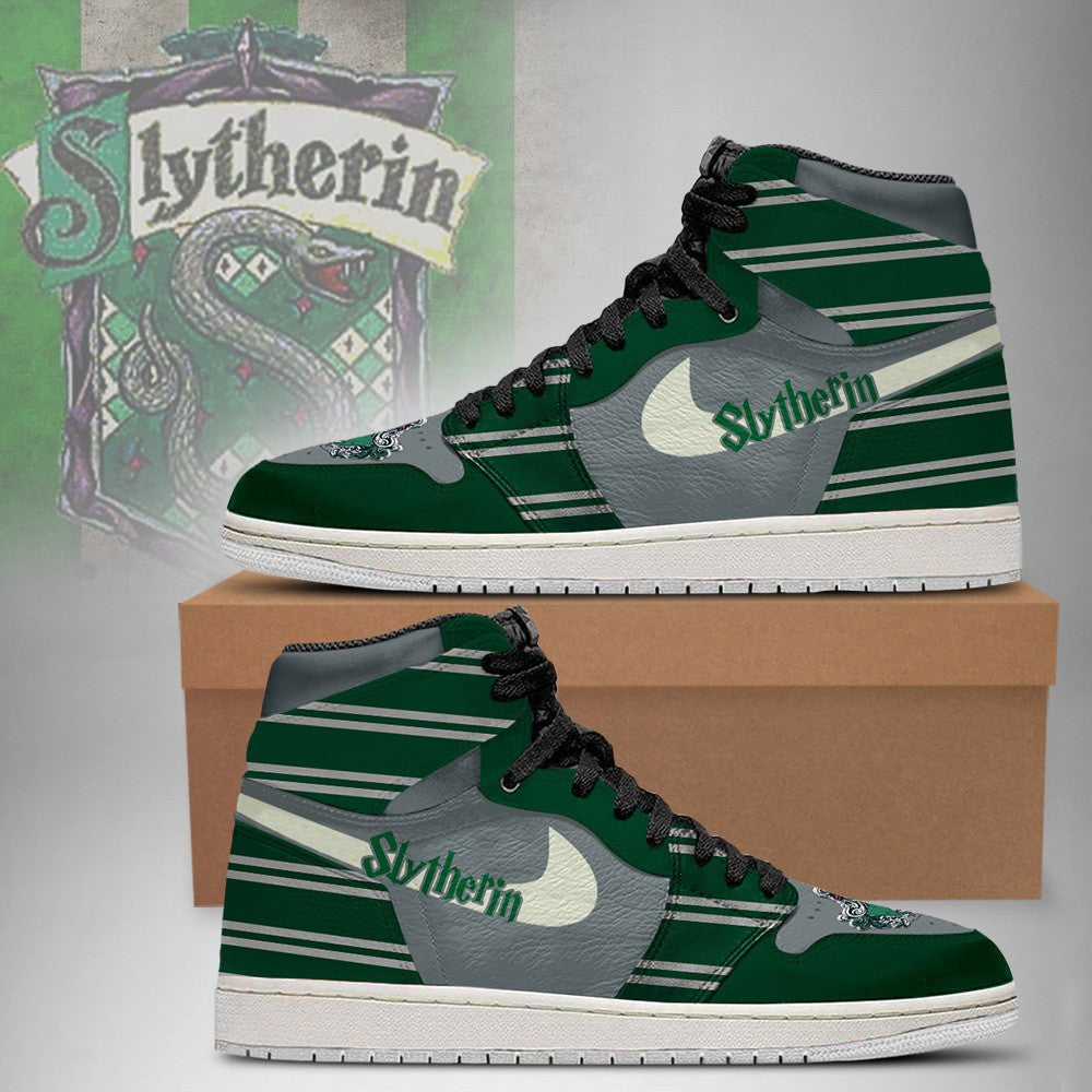 Ideafootwear Slytherin Harry Potter V2 AJ1 High Sneakers Shoes For Men And Women