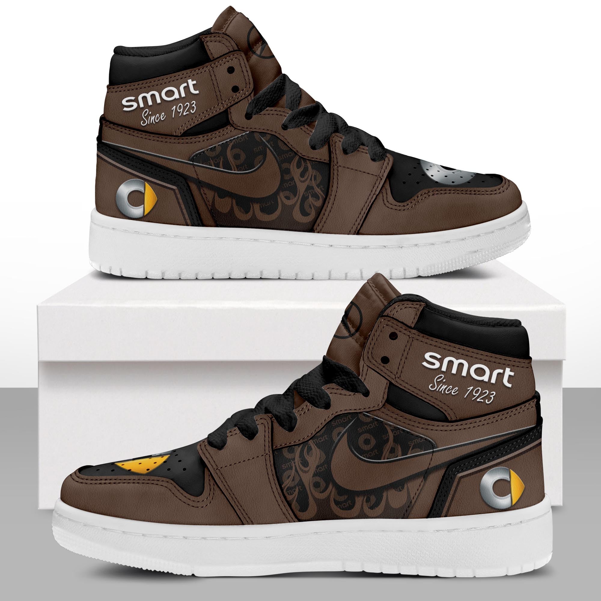 Ideafootwear Smart AJ1 High Sneakers Shoes For Men And Women