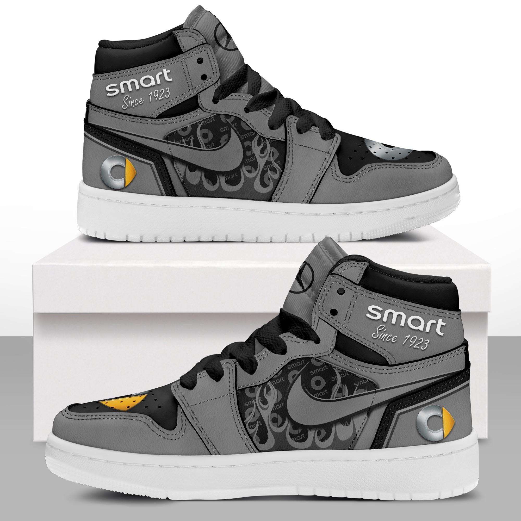 Ideafootwear Smart AJ1 High Sneakers Shoes For Men And Women