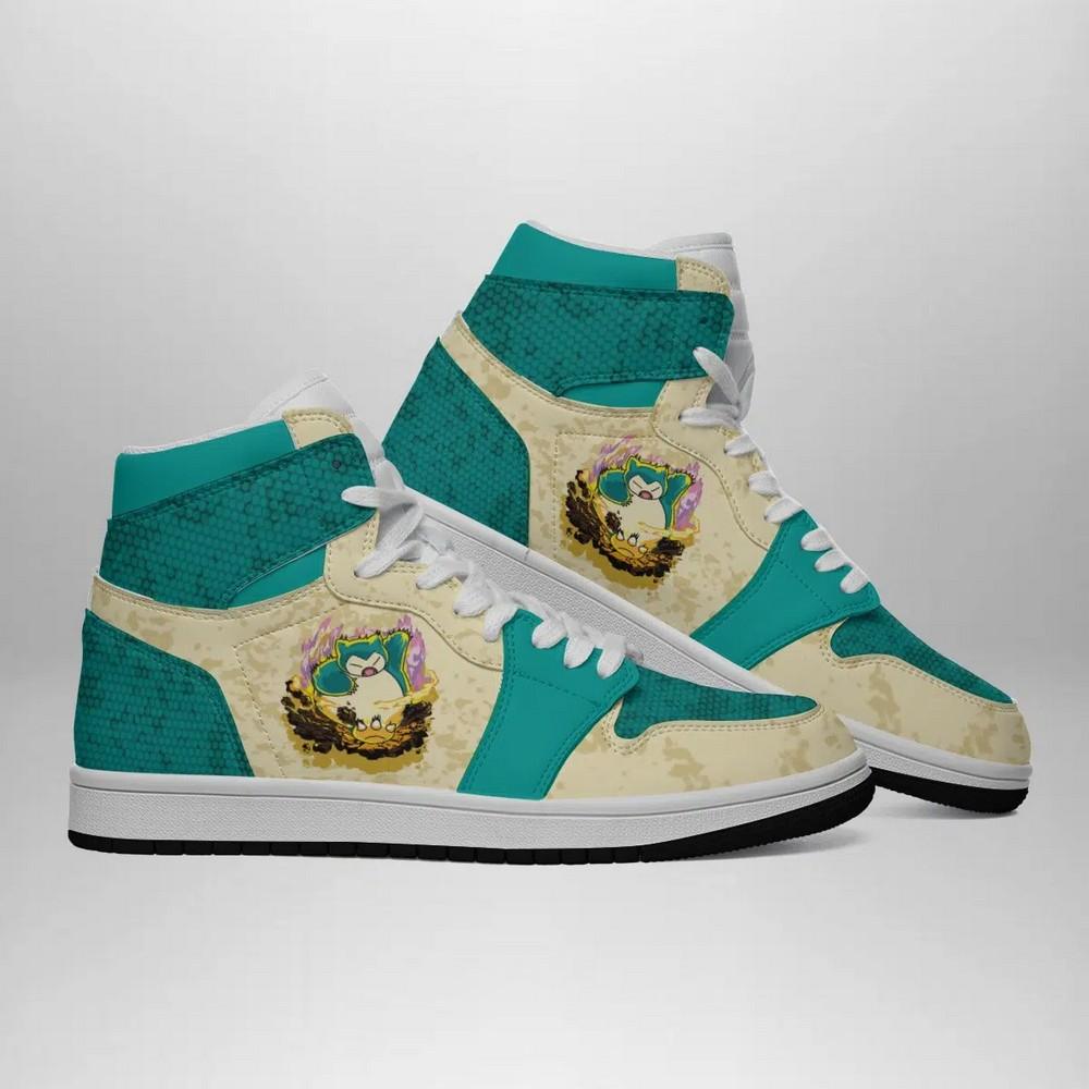Ideafootwear Snorlax Attack Pokemon  AJ1 High Sneakers Shoes For Men And Women