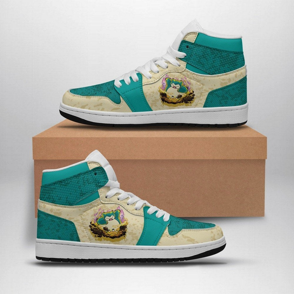 Ideafootwear Snorlax Attack Pokemon  AJ1 High Sneakers Shoes For Men And Women