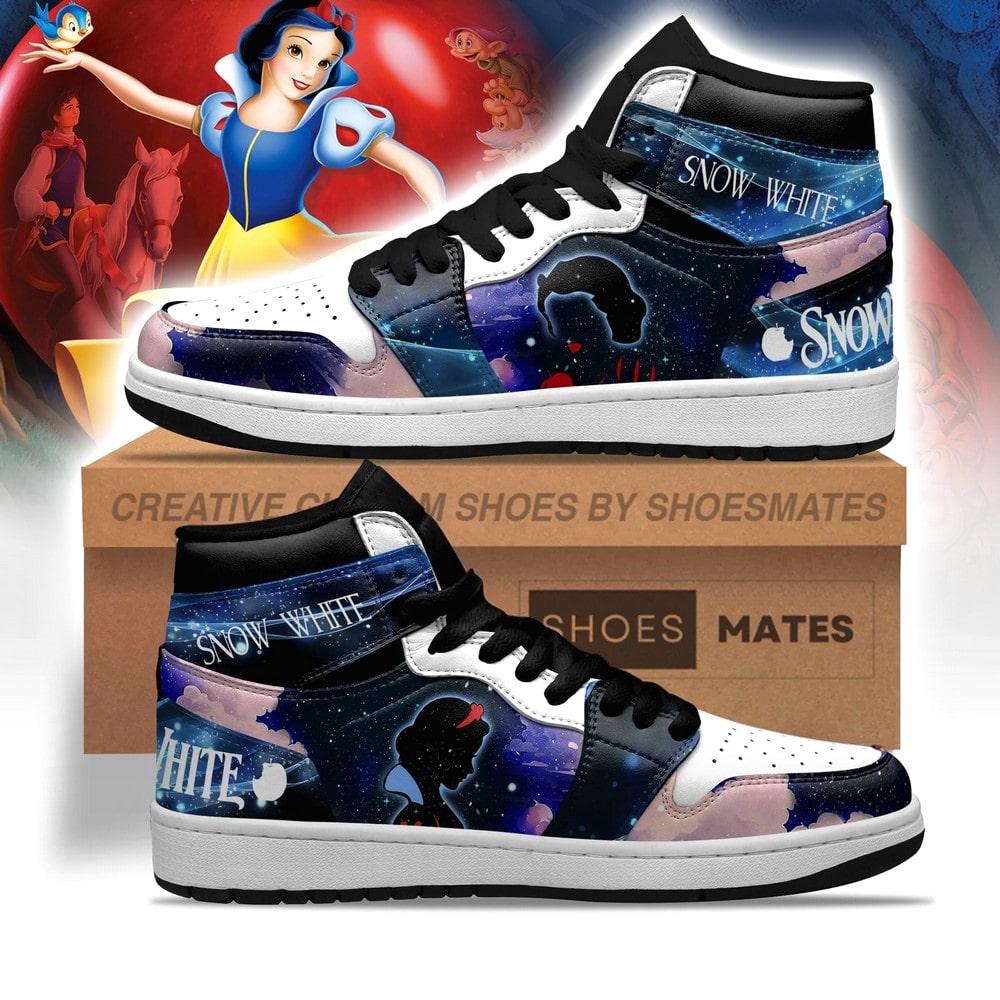 Ideafootwear Snow White AJ1 High Sneakers Shoes For Men And Women