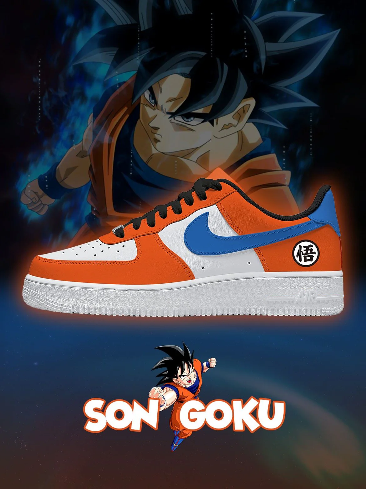 Ideafootwear Son Goku  Air Low-Top Sneakers Shoes For Men And Women 1