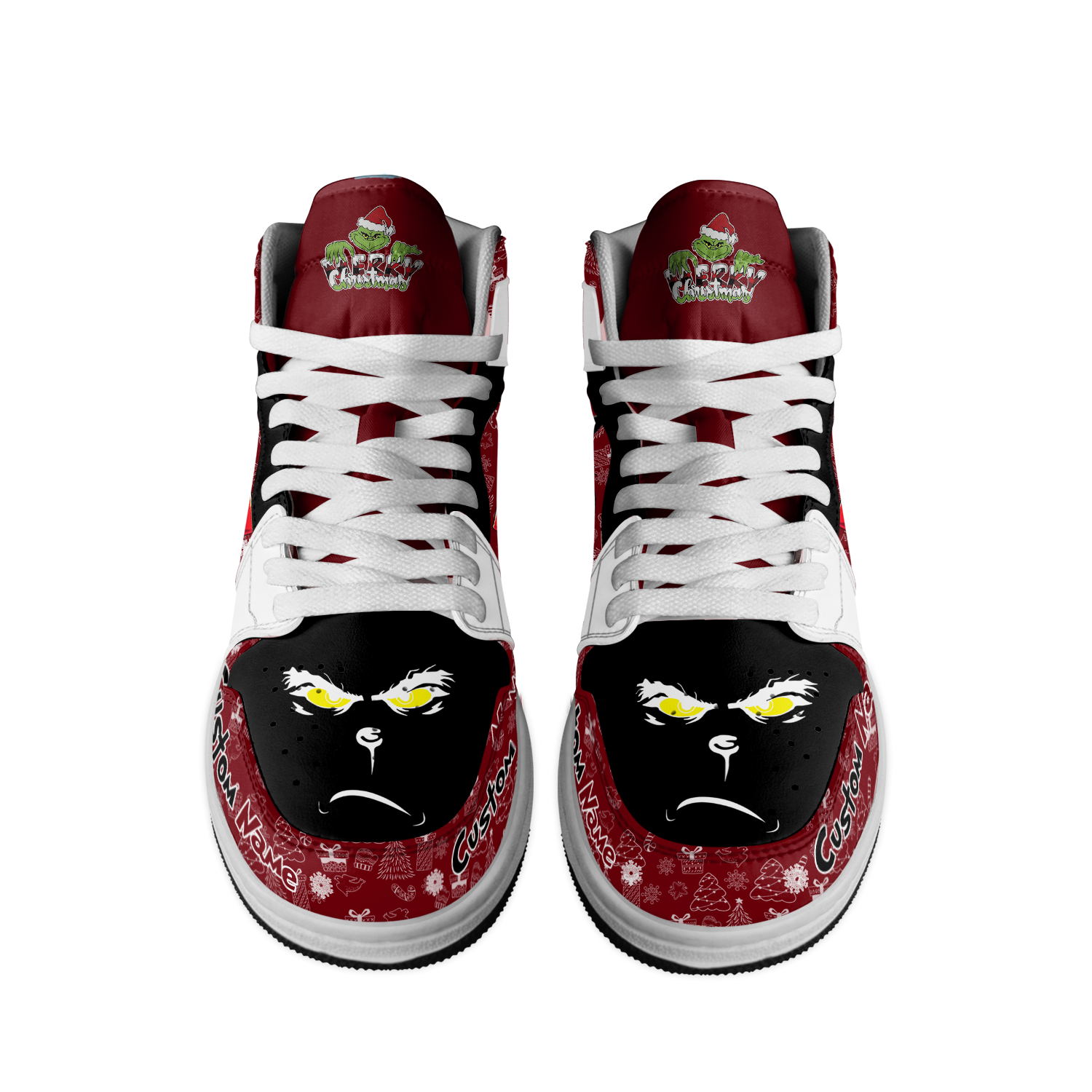 Ideafootwear South Carolina Gamecocks x The Grinch x Christmas  AJ1 High Sneakers Shoes For Men And Women