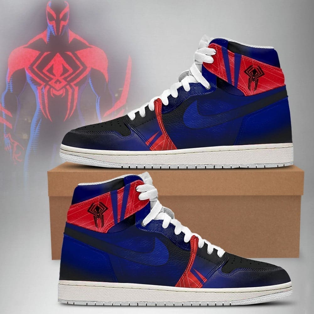 Ideafootwear Spider-Man Verse Spider 2101 AJ1 High Sneakers Shoes For Men And Women