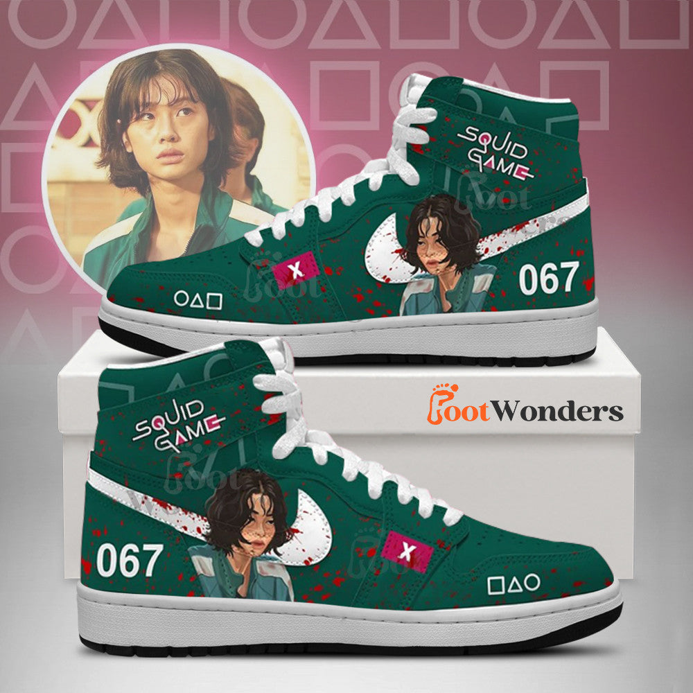 Ideafootwear Squid Game AJ1 High Sneakers Shoes For Men And Women