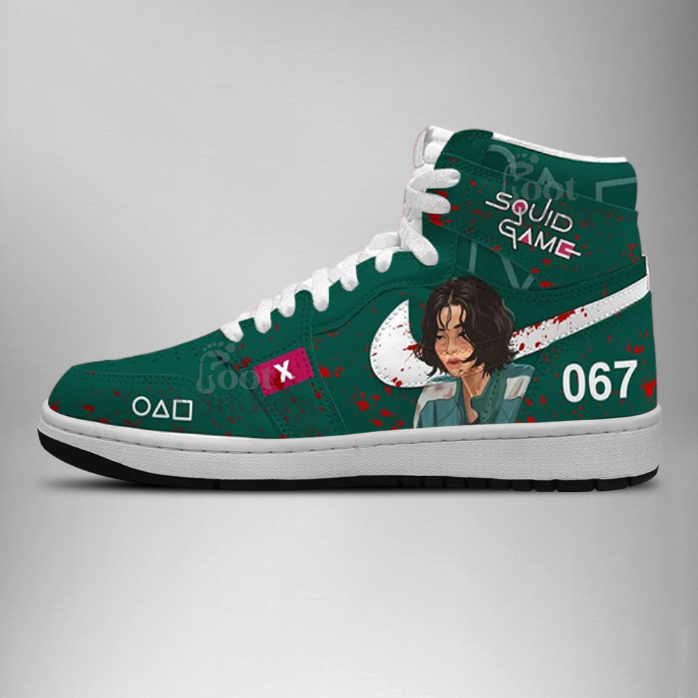 Ideafootwear Squid Game AJ1 High Sneakers Shoes For Men And Women