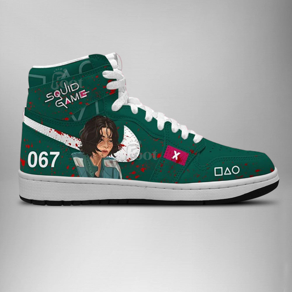 Ideafootwear Squid Game AJ1 High Sneakers Shoes For Men And Women