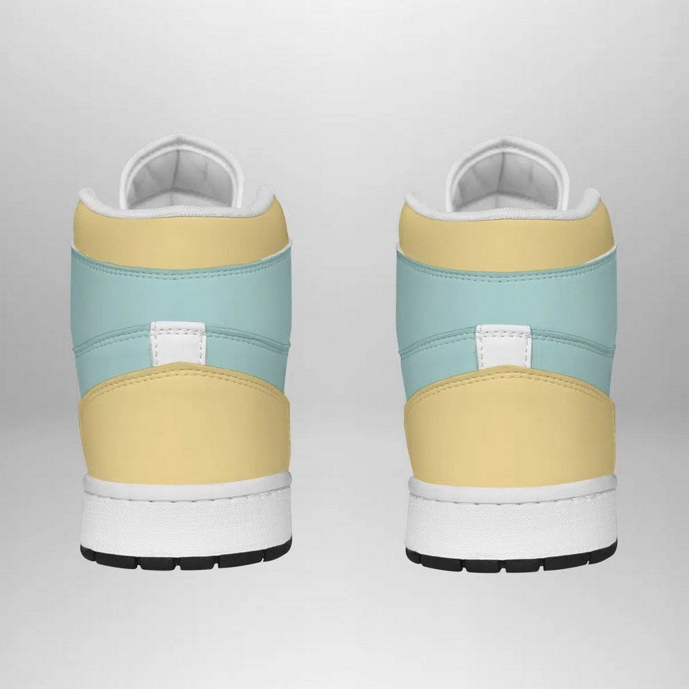 Ideafootwear Squirtle Face Pokemon  AJ1 High Sneakers Shoes For Men And Women
