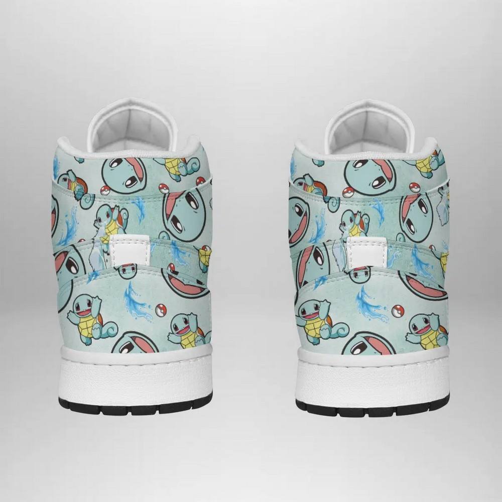 Ideafootwear Squirtle Pattern Pokemon  AJ1 High Sneakers Shoes For Men And Women