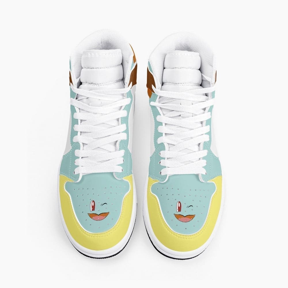 Ideafootwear Squirtle Pokemon AJ1 High Sneakers Shoes For Men And Women
