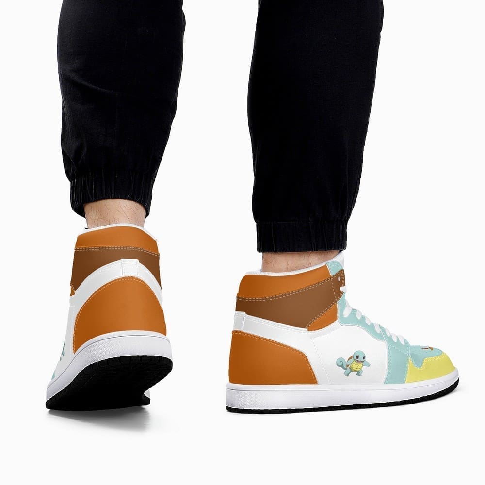 Ideafootwear Squirtle Pokemon AJ1 High Sneakers Shoes For Men And Women