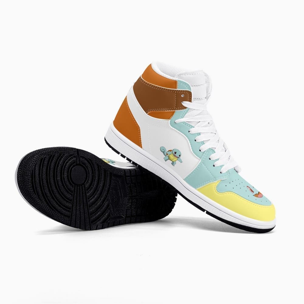 Ideafootwear Squirtle Pokemon AJ1 High Sneakers Shoes For Men And Women