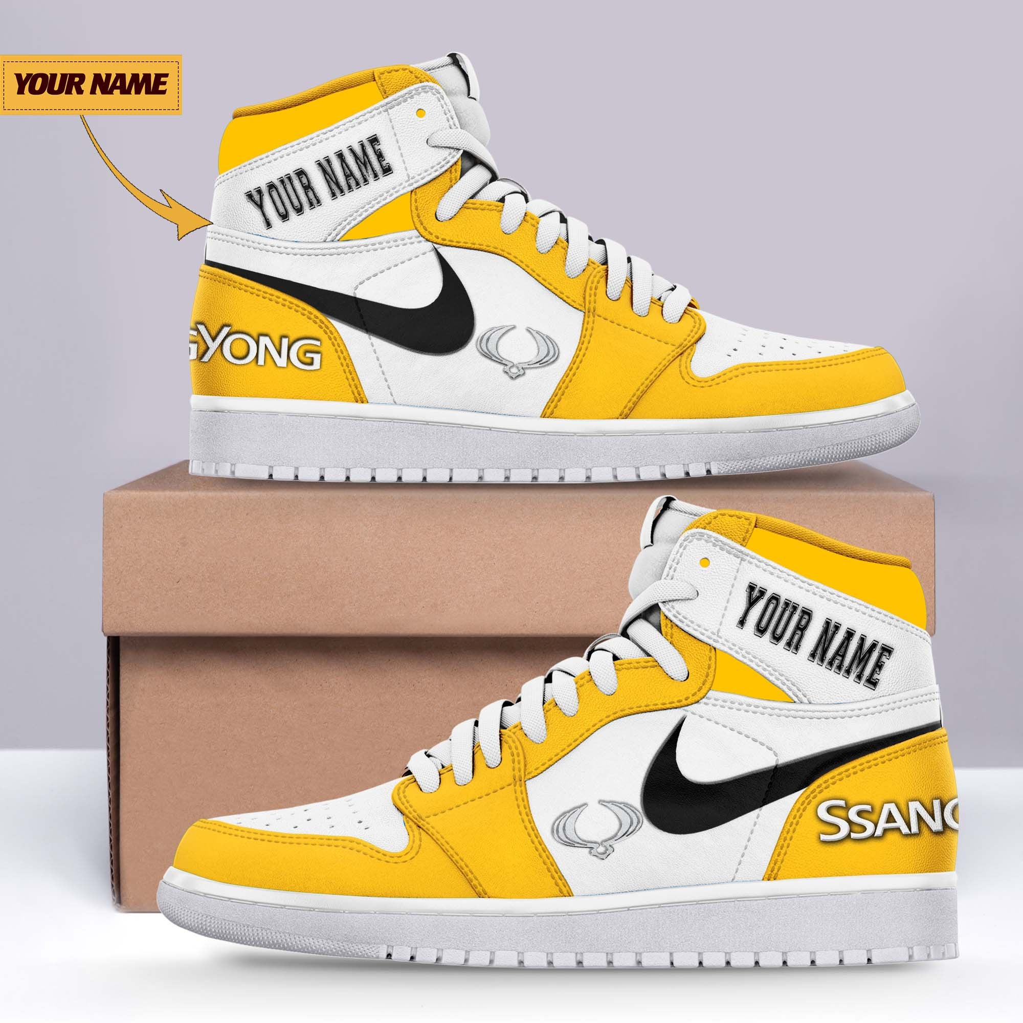 Ideafootwear SsangYong Motor AJ1 High Sneakers Shoes For Men And Women