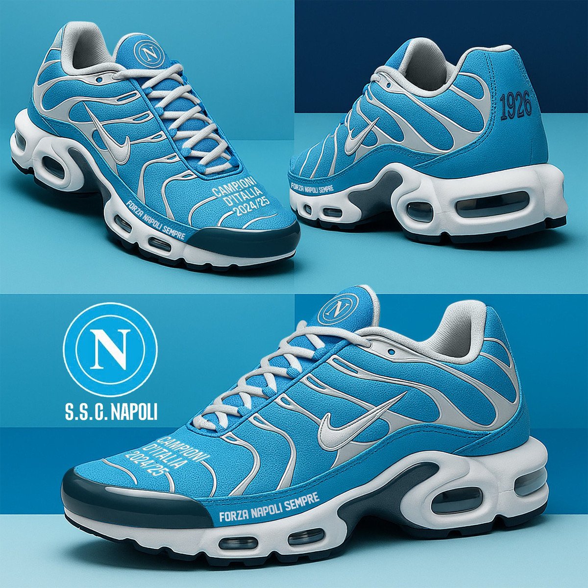Ideafootwear S.S.C. Napoli TN Shoes Sneakers For Men And Women
