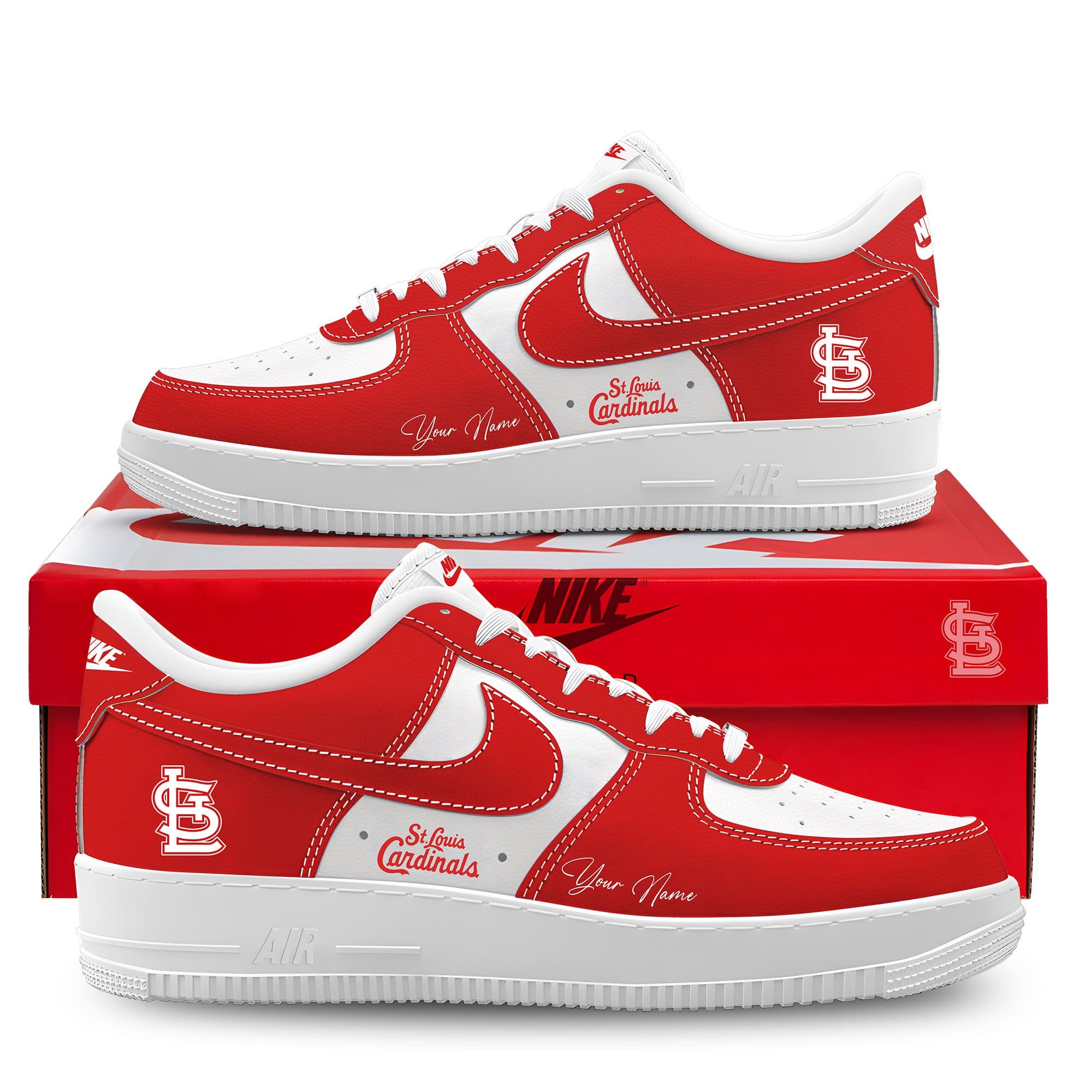 Ideafootwear St. Louis Cardinals Air Low-Top Sneakers Shoes For Men And Women 1
