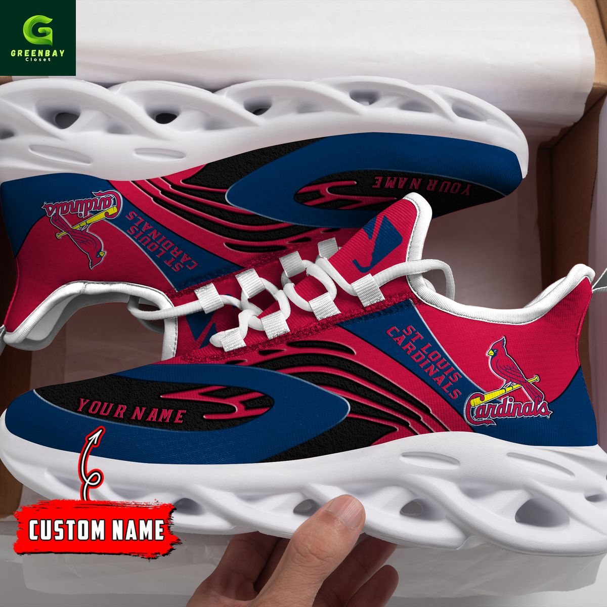 Ideafootwear St Louis Cardinals Max Soul Shoes Sneakers For Men And Women